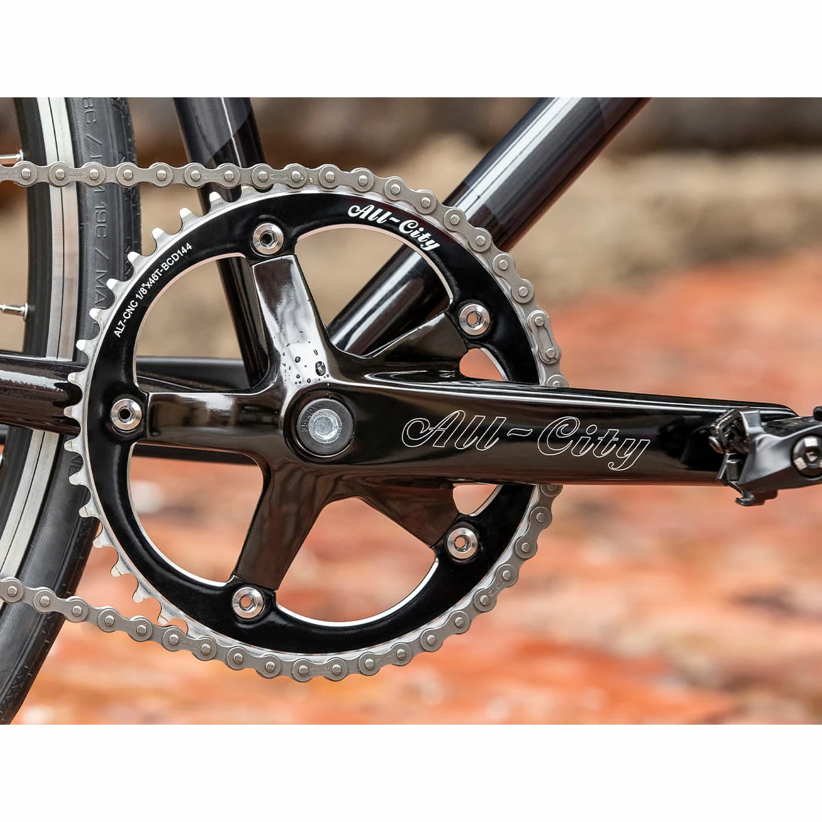 All-city Roue Complète Big Block - Noir/Gris 7 All-city Roue Complète Big Block - Noir/Gris – Image 7