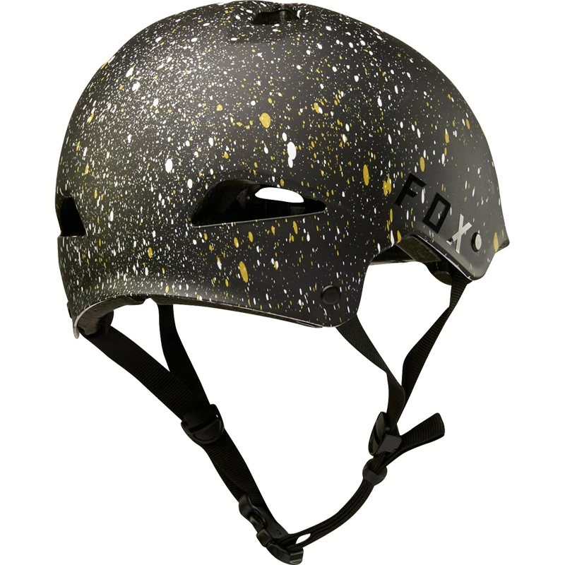 CASQUE FOX FLIGHT SPLATTER NOIR ET OR 2 CASQUE FOX FLIGHT SPLATTER NOIR ET OR – Image 2