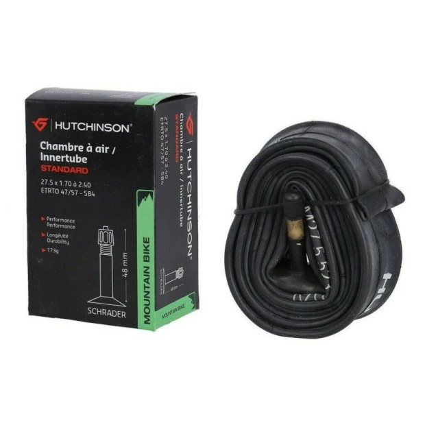 Chambre à Air VTT Hutchinson Standard H 27,5x1,70/2,40" Schrader 48mm 1 Chambre à Air VTT Hutchinson Standard H 27,5x1,70/2,40" Schrader 48mm