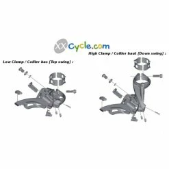 Dérailleur Avant Shimano Altus FD-M371 - Collier De Serrage Haut 34.9mm - 3x9 Vitesses -Vélos Soldes Boutique derailleur avant shimano altus fd m371 3 down swing 1