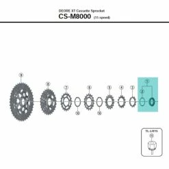 Ecrou De Cassette VTT Shimano 11 V - Y1RK98010