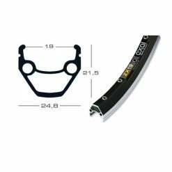 Jante Exal ZX 19 Noir 26' (559 Mm) - 32 T
