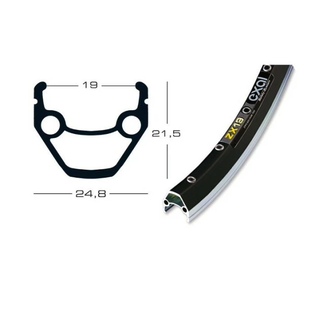 Jante Exal ZX 19 Noir 26' (559 Mm) - 32 T 1 Jante Exal ZX 19 Noir 26' (559 Mm) - 32 T