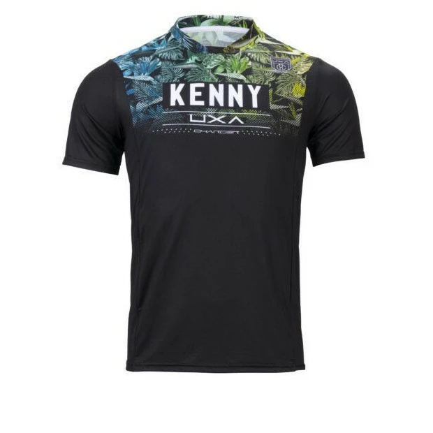 Maillot Enduro Manches Courtes Kenny Charger Noir Floral 1 Maillot Enduro Manches Courtes Kenny Charger Noir Floral