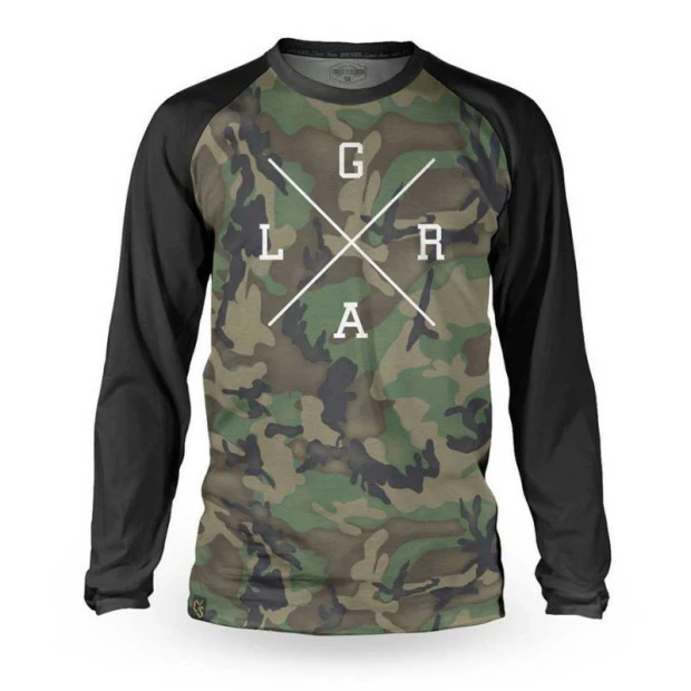 Maillot VTT Manches Longues Loose Riders Camo Raglan Vert Forêt 1 Maillot VTT Manches Longues Loose Riders Camo Raglan Vert Forêt